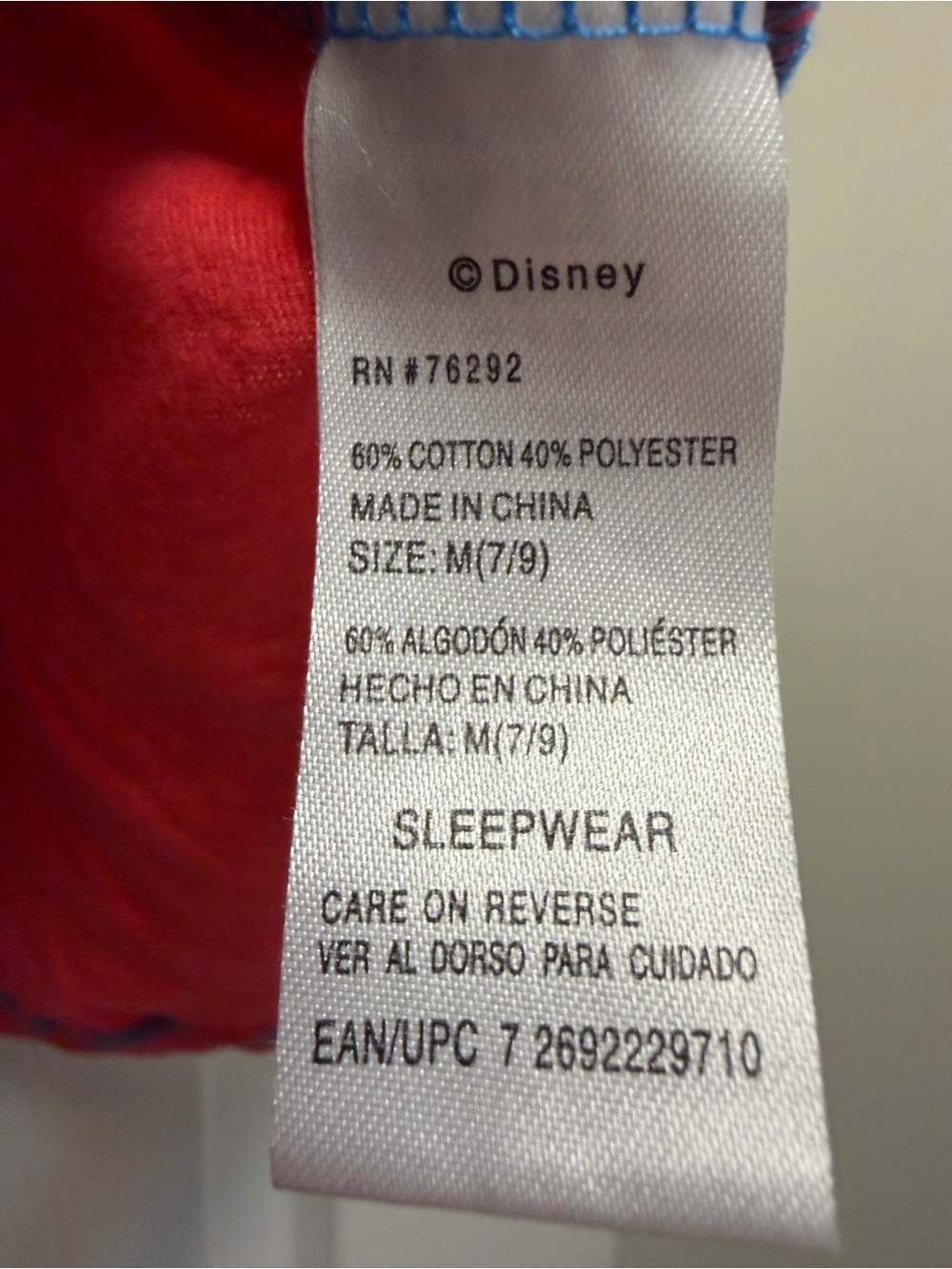 Disney Mickey Mouse Blue & Red women's Tank Top - Picture 4 of 5